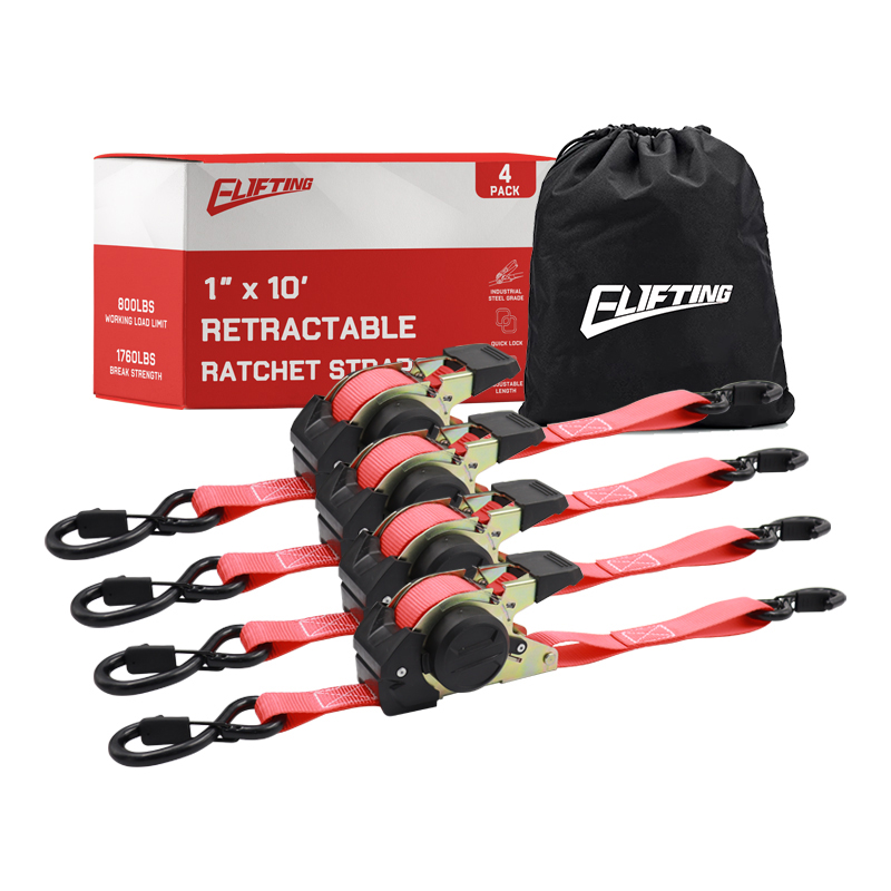 1 "x 10" 1760lbs BS curele de clichet retractabile automate (4pk)