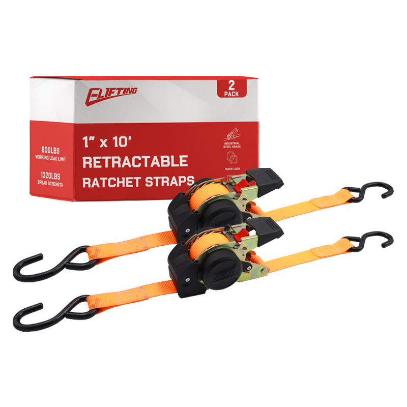 ELIFTING 1 "x 10" Retractable Retractable Retractable Ratchet (2 pachet)